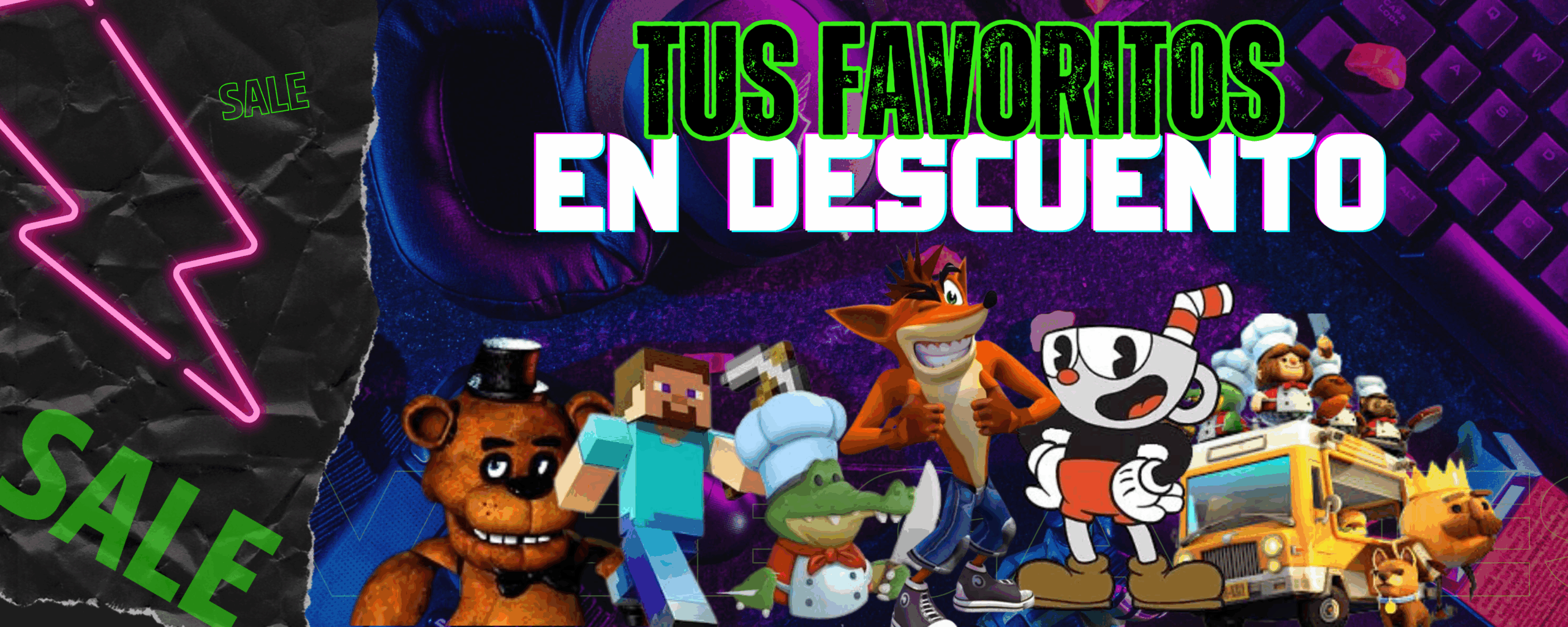 Amarillo y Negro Papel Maximalista Twitch Banner (2)